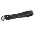 Bælte i ensfarvet til mænd og kvinder Square head Black