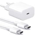 Lader til iPhone - Strømadapter - 20W USB-C - Hurtiglader Hvit 1 stk Strømadapter 1 stk 1st strömadapter