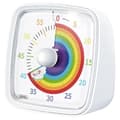 60-minutters visuel timer med natlys, nedtællingstimer, Pomodoro-timer med regnbuemønster til børn og voksne Vit-Yvan