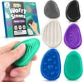 6-pack texturerade sensoriska orosstenar, mini lugnande fidgetleksaker för barn med autism, stresslindrande studentpriser 6pcs