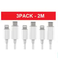 3-pack 2m Lightning till USB-C laddningskablar för iPhone - Snabbladdning och dataöverföring, Vit 3-PACK 2m IOS-USBC-IOS-USBC 3-PACK 2m IOS - USBC