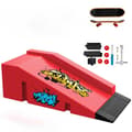 Fingerboard Skate Park Set, Mini Finger Ramp Hinder Träningsleksakssats (B) B