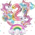 Födelsedagsballonger 1 - 9 år Enhörningar 2 2