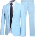 Herr Slim Fit 2-delad Kostym, Kavaj, Byxor, Blå, Storlek M blue M