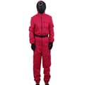 Squid Game Voksen Trekant Vagt Jumpsuit, Størrelse S S