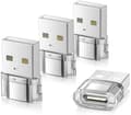 Miniatyrbillede 2 af 2: Elebase USB til USB C-adapter til iPhone 17 4-pak, USB-C hun til A han bilopladeradapter, Type C-konverter Apple 17e 16 Pro Max 15 14 Transparent