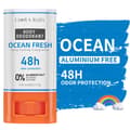 Flora Ruby Ocean Fresh Deodorant Stick, aluminiumfri kroppsdeodorant, 48H luktskydd, 0% alkohol och silikon, 15g ocean