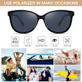 Miniatyrbild 4 av 4: Rectangular Polarized Sunglasses Womens Mens Oversized Lightweight Comfortable H