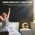 Miniatyrbild 3 av 4: Wireless Charger Atmosphere Lamp Intelligent LED Table Lamp Alarm Clock Speaker