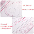 Miniatyrbild 3 av 4: Nonvor Multifunctional French Curve Ruler Soft Plastic Patchwork Ruler Measure Dressmaking Drawing Template Craft Sewing Tools