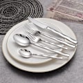 Miniatyrbild 2 av 4: New Luxery Cutlery Set Shiny Dinnerware Set 18/10 Stainless Steel Mirror Silver Flatware Set Drop Shipping