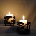 Miniatyrbild 2 av 4: Projective Animal Graphics Creative Iron Candlestick Circular Candle Holder Corrosion-resistant Metal Aromatherapy Candle Holder