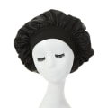 Miniatyrbild 2 av 4: Women Sleeping Caps Bathroom Satin Solid Color Stretch Bonnets Hair Hat for Daily Use and Beauty