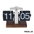 Miniatyrbild 1 av 4: Automatic Flip Clock Retro Desktop Clock Digital Clock with Black Number Card