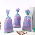 Miniatyrbild 2 av 4: 25/50pcs Mermaid Tail Gift Bags Candy Cookie Wraps Girls Birthday Supplies Mermaid Party Baby Shower Supplies Decoration