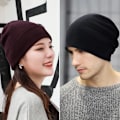 Miniatyrbild 1 av 4: Enfärgad Skullies Beanies För Kvinnor Män Höst Vinter Varm yllestickad mössa Casual Elastisk Skullcap-huv Unisex melonkeps