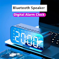 Miniatyrbild 1 av 4: New 4IN1 Digital Alarm Clock LED Mirror Bluetooth Speaker Dual Alarm Clocks Music Player FM Radio Desktop Alarm Clock Speaker
