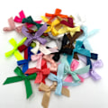 Miniatyrbild 2 av 3: Satin Ribbon Bow Flower Handwork DIY Craft Decoration Small Size Polyester 50pcs 4cm*4cm Fresh Pink Ribbon Bows