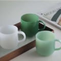 Miniatyrbild 2 av 4: Retro white jade milk glass high temperature resistant colored glass high color coffee cup small drink cup large capacity