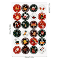 Miniatyrbild 3 av 4: 1-24 Christmas Advent Calendar Number Paper Stickers DIY Gifts Baking Package Envelope Stationery Xmas Party Seal Label Stickers