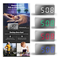 Miniatyrbild 4 av 4: Alarm Clock Car Clock Electronic Digital Home Decoration LED Mirror Clock
