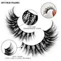 Miniatyrbild 3 av 4: Fox Eye Eyelashes Cat Eye Lashes Winged End Eye Elongated Eyelashes Fluffy Soft Natural Long Faux Mink Fake Lashes Faux Cils