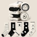 Miniatyrbild 1 av 4: 5pairs  Fashionable New Pattern Stockings Simple And Warm Comfortable Socks For Autumn