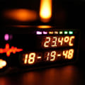 Miniatyrbild 3 av 4: Cyberpunk RGB Nixie Tube Desktop Clock LED Support Day Timing and Countdown