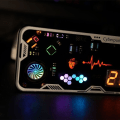 Miniatyrbild 2 av 4: Cyberpunk RGB Nixie Tube Desktop Clock LED Support Day Timing and Countdown