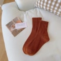 Miniatyrbild 1 av 4: 5 Pairs of women's autumn solid cotton stockings Warm stockings