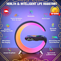 Miniatyrbild 1 av 4: Smart G Lamp - Bluetooth Speaker Wireless Charger RGB Alarm Clock - Black