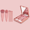 Miniatyrbild 1 av 4: Makeup Brushes Set Portable 5Pcs Multi-Function Set With Mirror Soft Hair Loose Powder Brush Blush Foundation Eye Shadow Brush