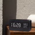 Miniatyrbild 4 av 4: Wooden USB/AAA Powered Table Watch With Temperature Digital LED Alarm Clock-