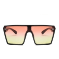 Miniatyrbild 2 av 4: Fashion Oversized Square Sunglasses Retro Gradient Big Frame Sun Glasses Fo