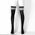 Miniatyrbild 3 av 4: Women Men Sport Long Stripe Socks Over Knee Thigh High Socks Open Toes Stockings