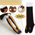 Miniatyrbild 4 av 4: 3D Chicken Leg Socks Knee-High-Stoc