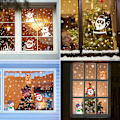 Miniatyrbild 4 av 4: Christmas Wall Window Stickers Santa Snowman Elk Snowflake PVC Window Decals For Home Shopwindow Ornament Xmas Navidad New Year