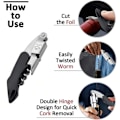 Miniatyrbild 3 av 4: Professional Wine Opener ABS Handle Wine Corkscrew Waiter’s Corkscrew Beer Opener Bottle Opener  Portable Wine Tool Foil Cutter