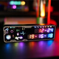 Miniatyrbild 4 av 4: Cyberpunk RGB Nixie Tube Desktop Clock LED Support Day Timing and Countdown