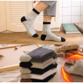 Miniatyrbild 3 av 4: 5 Pairs Autumn Winter Cotton Plush Casual Color Contrast Warm Medium Tube Socks