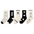 Miniatyrbild 2 av 4: 5pairs  Fashionable New Pattern Stockings Simple And Warm Comfortable Socks For Autumn