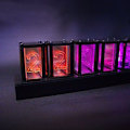 Miniatyrbild 3 av 4: RGB Pseudo Glow Tube Clock Acrylic LED Digital Clock Unassembled Desktop Gadget-