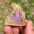 Miniatyrbild 4 av 4: Natural Irregular Shape Bismuth Ore Cluster Mineral Rough Pyramid Specimen Healing Crystals Ornaments Home Decoration