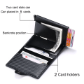 Miniatyrbild 2 av 4: ID Credit Card Holder Men Wallet RFID Blocking Protected Aluminium Box PU Leather Wallets with Money Clip Designer Cardholder