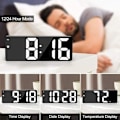 Miniatyrbild 2 av 4: LED Digital Desk Alarm Clock  USB Large Mirror Display Snooze Temperature Mode