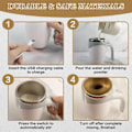Miniatyrbild 4 av 4: Automatic Stirring Magnetic Mug Rechargeable Model Stirring Coffee Cup Electric Stirring Cup Lazy Milkshake Rotating Cup