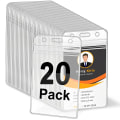 Miniatyrbild 1 av 4: 20/5Pack Waterproof Transparent Card Holder Plastic Protector Case Business Bus Bank Credit Card Protector ID Card Badge Holders