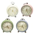 Miniatyrbild 1 av 4: Round silent analog alarm clock without ticks, night light, battery operated