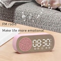 Miniatyrbild 4 av 4: Digital Alarm Clock Wireless Bluetooth Speaker Support TF FM Radio Sound Box Bass Subwoofer Boombox Desktop Music Player