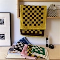 Miniatyrbild 2 av 4: Retro Color Matching Long-Staple Cotton Skin-Friendly Towel Checkerboard Plaid Face Bath Towels Soft Absorbent Face Towel